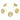 Push Back Stud Earring - Brass - Imitation Silver Stud - Sea Shell - 18K Real Gold Plating - 3.3gr - MJ103118 - MinjuanRong