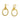 Push Back Stud Earring - Brass - Imitation Silver Stud - 18K Real Gold Plating - 6.5gr - MJ103102 - MinjuanRong