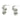 Push Back Stud Earring - Brass - Imitation Silver Stud - 18K Real White Gold Plating - 8.4gr - MJ103053 - MinjuanRong