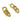 Push Back Stud Earring - Brass - Stainless steel Stud - 18k Real Gold Plating - 12.55gr - MJ200914 - MinjuanRong