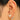 Push Back Stud Earring - Brass - Cubic Zircon - Imitation Silver Stud - Sea Shell - 18K Real Gold Plating - 3.2gr - MJ103116 - MinjuanRong