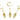 Push Back Stud Earring - brass - brass stud  - 18k Real Gold Plating - 12.3gr - MJ200895 - MinjuanRong