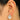 Push Back Stud Earring - Brass - Imitation Silver Stud - Resin - 18K Real Gold Plating - 5.7gr - MJ102988 - MinjuanRong