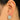 Push Back Stud Earring - Brass - Cubic Zircon - Imitation Silver Stud - Sea Shell - 18K Real White Gold Plating - 3.2gr - MJ103117 - MinjuanRong