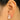Push Back Stud Earring - Brass - Imitation Silver Stud - Sea Shell - Pearl - Cubic Zircon - 18K Real Gold Plating - 3.4gr - MJ103123 - MinjuanRong