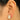 Push Back Stud Earring - Brass - Imitation Silver Stud - Sea Shell - Pearl - Cubic Zircon - 18K Real Gold Plating - 3.7gr - MJ103124 - MinjuanRong