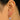 Push Back Stud Earring - Brass - Imitation Silver Stud - Enamel - 18K Real Gold Plating - 6.2gr - MJ103135 - MinjuanRong