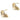 Push Back Stud Earring - Brass - 316 Surgical Stainless Steel Stud - 18K Real Gold Plated Brass - 3.5gr - MJ101830 - MinjuanRong