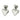 Push Back Stud Earring - Brass - 316 Stainless Steel Stud - 18K Real White Gold Plating - 7.7gr - MJ103950 - MinjuanRong