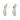Push Back Stud Earring - Brass - 316 Stainless Steel Stud - 18K Real White Gold Plating - 5.7gr - MJ103930 - MinjuanRong