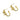 Push Back Stud Earring - Brass - Brass Stud - Zircon - 18k Real Gold Plating - 7.5gr - MJ201748 - MinjuanRong