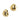 Push Back Stud Earring - Brass - 18K Real Gold Plating - 9gr - MJ101656 - MinjuanRong