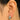 Push Back Stud Earring - Brass -  Brass stud - 18k real white gold plating - 4.1gr - MJ103188 - MinjuanRong