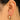 Push Back Stud Earring - Brass - Zircon - Brass stud - 18k real gold plating - 7.7gr - MJ103185 - MinjuanRong