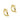 Push Back Stud Earring - brass - 925 silver needle - 18k Real Gold Plating - 5.94gr - MJ200970 - MinjuanRong