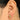 Push Back Stud Earring - Brass - Cubic Zircon - 16 Stainless Steel Stud - Olive (CZ-14) - 18K Real Gold Plating - 3.6gr - MJ101781 - MinjuanRong