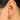 Push Back Stud Earring - Brass - Cubic Zircon - 316 Stainless Steel Stud  - D-Peridot (CZ-16) - 18K Real Gold Plating - 3.6gr - MJ101783 - MinjuanRong