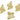 Push Back Stud Earring - Brass - 316 Stainless Steel Stud - 18K Real Gold Plating - 5.5gr - MJ103959 - MinjuanRong
