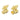 Push Back Stud Earring - Brass - 316 Stainless Steel Stud - 18K Real Gold Plating - 11.3gr - MJ103958 - MinjuanRong