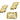 Push Back Stud Earring - Brass - 316 Stainless Steel Stud - 18K Real Gold Plating - 18.1gr - MJ103913 - MinjuanRong