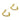 Push Back Stud Earring - brass - 925 silver stud - 18k Real Gold Plating - 10.6gr - MJ200659 - MinjuanRong