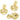 Push Back Stud Earring - Brass - 316 Stainless Steel Stud - 18K Real Gold Plating - 14.2gr - MJ103933 - MinjuanRong