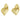 Push Back Stud Earring - Brass - 316 Stainless Steel Stud - 18K Real Gold Plating - 7.8gr - MJ103951 - MinjuanRong