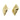 Push Back Stud Earring - Brass - Imitation Silver - 18K Real Gold Plating - 7.4gr - MJ103975 - MinjuanRong