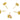 Push Back Stud Earring - Brass - Cubic Zircon cz - Brass stud - 18k Real Gold Plating - 3.12gr - MJ200947 - MinjuanRong