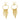 Push Back Stud Earring - Brass - 316 Stainless Steel Stud - 18K Real Gold Plating - 12.9gr - MJ103987 - MinjuanRong