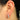 Huggie Hoop Wire Earring - Brass - Zircon - Brass stud - 18k real white gold plating - 3gr - MJ103217 - MinjuanRong