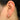 Huggie Hoop Wire Earring - Brass - Zircon - Brass stud - 18k real gold plating - 2.6gr - MJ103218 - MinjuanRong