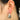 Push Back Stud Earring - Brass - 316stainless steel stud - 18k real white gold plating - 10.2gr - MJ103211 - MinjuanRong