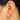Push Back Stud Earring - Brass - Brass stud - 18k real white gold plating - 3.9gr - MJ103205 - MinjuanRong