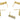 Push Back Stud Earring - Brass - 925 silver stud - Zircon - 18K Real Gold Plated Brass - 3.6gr. - MJ100051 - MinjuanRong