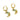 Leverback Earring - Brass - Enamel - Cubic Zircon - 18K Real Gold Plating - 2.4gr - MJ103359 - MinjuanRong