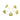 Push Back Stud Earring - Brass - Enamel - Cubic Zircon - Brass Stud - 18K Real Gold Plating - 1.6gr - MJ103380 - MinjuanRong