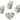 Push Back Stud Earring - Brass - 316 Stainless Steel Stud - 18K Real White Gold Plating - 9.4gr - MJ103893 - MinjuanRong