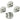Push Back Stud Earring - Brass - 316 Stainless Steel Stud - 18K Real White Gold Plating - 13.1gr - MJ103889 - MinjuanRong