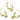 Push Back Stud Earring - Brass - 316 Stainless Steel Stud - 18K Real Gold Plating - 9.3gr. - MJ101946 - MinjuanRong