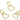 Push Back Stud Earring - Brass - 316 Stainless Steel Stud - 18K Real Gold Plating - 3.6gr - MJ101985 - MinjuanRong