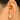 Push Back Stud Earring - Brass - Enamel - Cubic Zircon - Brass Stud - 18K Real Gold Plating - 1.6gr - MJ103387 - MinjuanRong