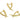 English Lock Earring - Brass - 925 Sliver stud - Zircon - 18K Real Gold Plating - 4.7gr - MJ101396 - MinjuanRong
