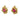 Push Back Stud Earring - Brass - Cubic Zircon - Ruby - 316 Stainless Steel Stud - 18K Real Gold Plating - 5.1gr - MJ104082 - MinjuanRong
