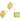 Push Back Stud Earring - Brass  - 316 stainless steel stud - 18K Real gold plating - 3.9gr. - MJ102013 - MinjuanRong
