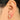 Push Back Stud Earring - Brass - Cubic Zircon - 316 Stainless Steel Stud - 18k Real Gold Plating - Lemon (CZ-03) - 3gr - MJ101762 - MinjuanRong