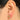 Push Back Stud Earring - Brass - Cubic Zircon - 316 Stainless Steel Stud - 18k Real Gold Plating - D-Peridot (CZ-16) - 3gr - MJ101760 - MinjuanRong