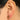 Push Back Stud Earring - Brass - 18K Real Gold Plating - d-peridot (CZ-16) - 2.7gr - MJ101736 - MinjuanRong