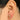 Push Back Stud Earring - Brass  - Cubic Zircon - 18k Real Gold Plating - light champagne (CZ-19L) - 3gr - MJ101767 - MinjuanRong