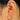 Push Back Stud Earring - Brass -  Imitation Silver Stud -  Sea Shell - Cubic Zircon - 18K Real Gold Plating - 2gr - MJ102878 - MinjuanRong